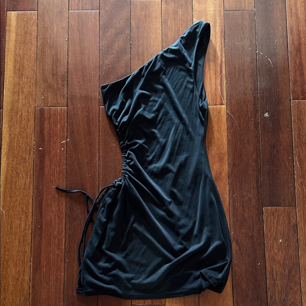 Edikted Black Dress with Pink Tag